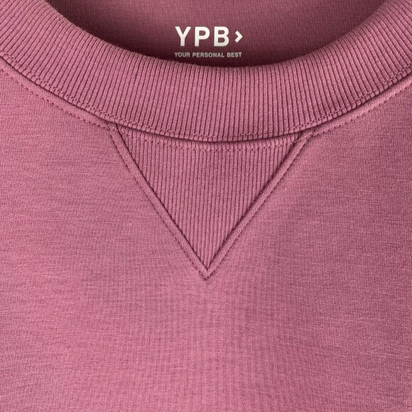 YPB Your Personal Best Abercrombie Sweatshirt Medium Pink Neoknit Oversized - Picture 2 of 8